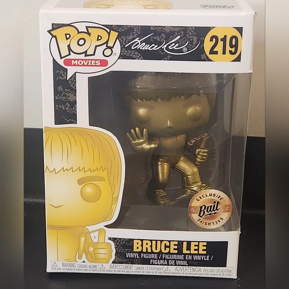 Funko Pop Bruce Lee #219 BAIT Exclusive Gold Edition - Picture 2 of 7
